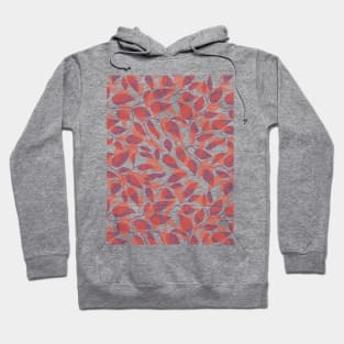 Minimalist Leaf Line Art Illustration as a Seamless Surface Pattern Design Hoodie